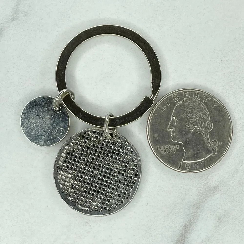 Dad Hero Father's Day Silver Tone Keychain Keyring